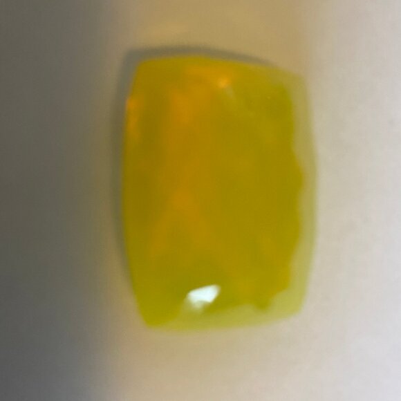 95 Ct Natural NEON Yellow Opal Flawless Cushion Certified Loose Gemstone 33x24mm - Picture 6 of 9